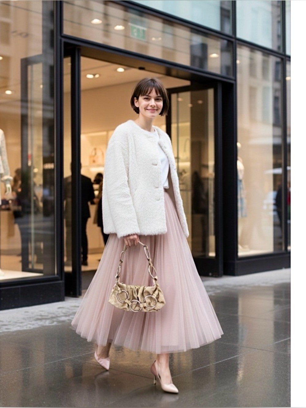 River Island Metallic Golden - Shoulder Bag